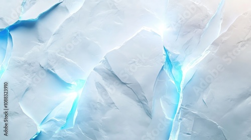 Wallpaper Mural Textured white marble surface featuring blue accents and a soft bright light effect, creating a serene and modern aesthetic. Torontodigital.ca