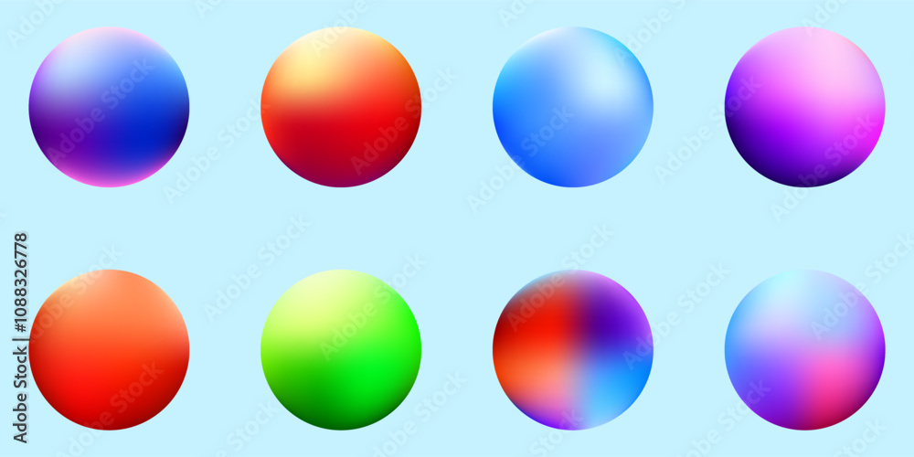 collection of 3d colorful sphere shapes collection of 3d colorful sphere shapes