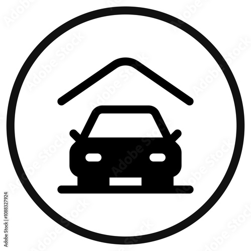 Editable parking area, garage vector icon. Property, real estate, construction, mortgage, interiors. Part of a big icon family. Perfect for web and app interfaces, presentations, infographics, etc