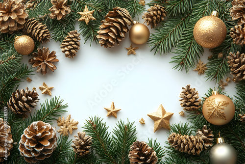 Beautiful and creative Christmas wallpaper with center space for text photo