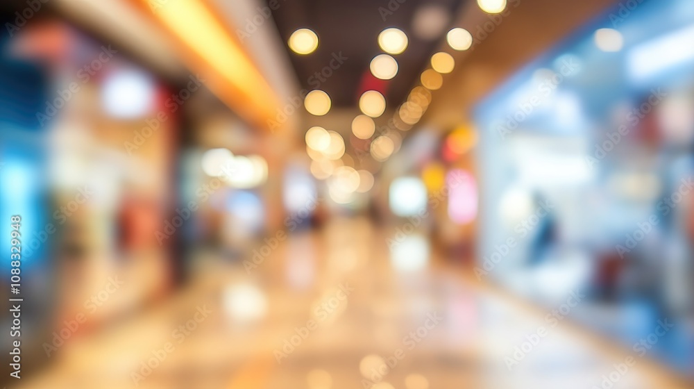 Abstract blurred view of a modern shopping mall corridor featuring vibrant storefronts and shoppers, emphasizing a dynamic retail atmosphere filled with colorful lights indoors. Abstract blurred view of a modern shopping mall corridor featuring vibrant storefronts and shoppers, emphasizing a dynamic retail atmosphere filled with colorful lights indoors.