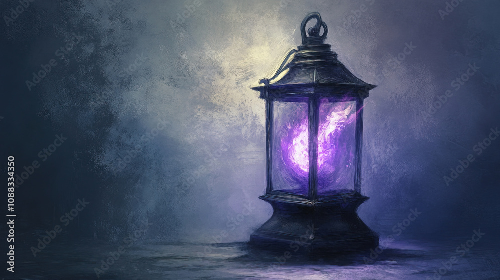 old lantern in the night sketch old lantern in the night sketch