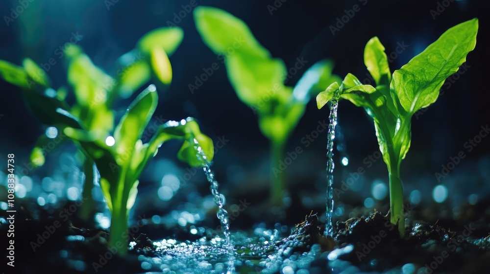 Smart Sensor Technology and Automated Irrigation System Enhancing Growth of Green Plants in Soil with Water Droplets in a Digital Agriculture Setting Smart Sensor Technology and Automated Irrigation System Enhancing Growth of Green Plants in Soil with Water Droplets in a Digital Agriculture Setting