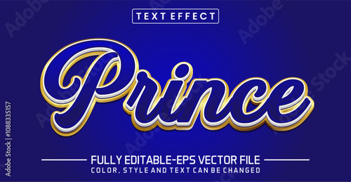 Prince font Text effect editable