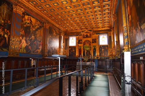 Sienas, Italy, September 14, 2024. The interior of the Saint Catherina monastery in Siena.