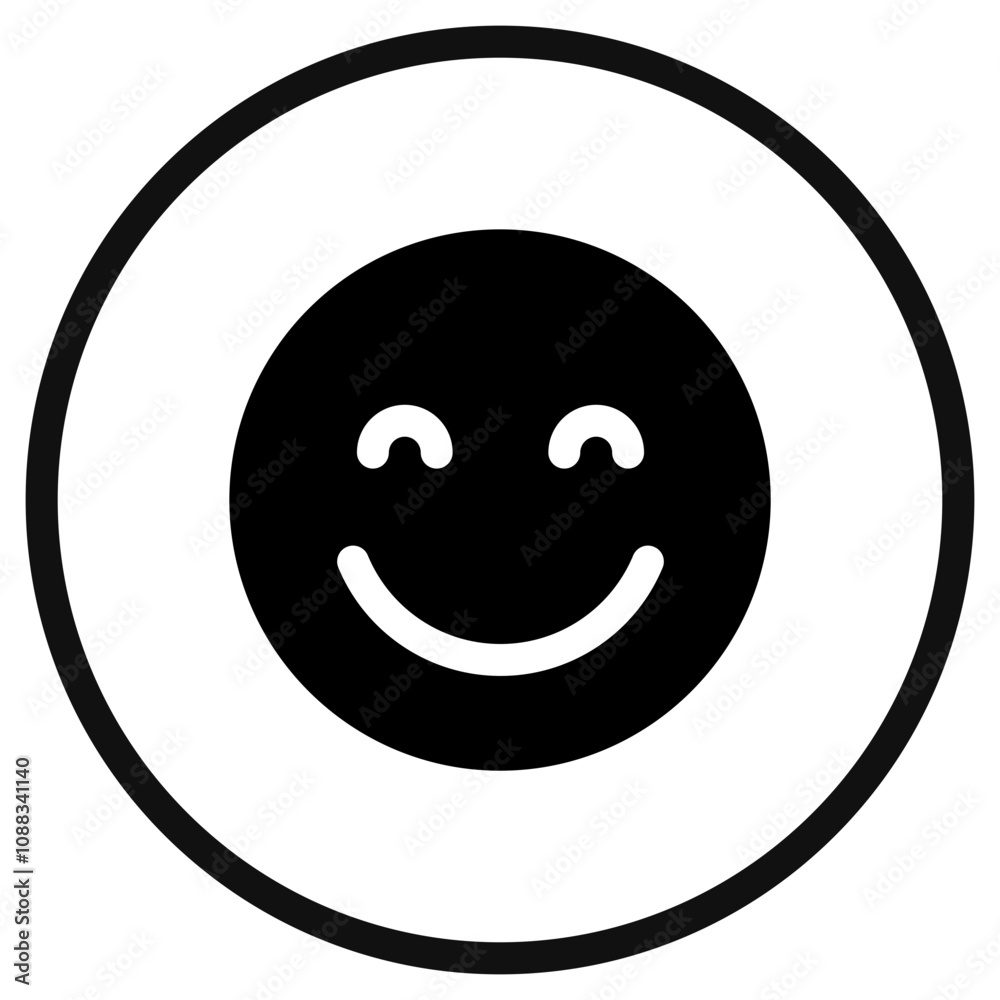 Editable friendly, smiling face vector icon. Part of a big icon set family. Perfect for web and app interfaces, presentations, infographics, etc Editable friendly, smiling face vector icon. Part of a big icon set family. Perfect for web and app interfaces, presentations, infographics, etc
