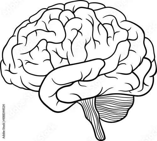 Brain clipart design illustration 