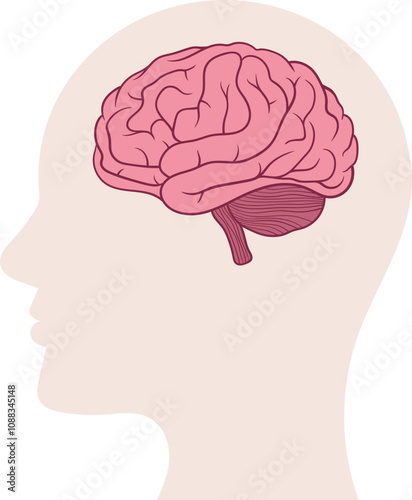 Brain clipart design illustration 