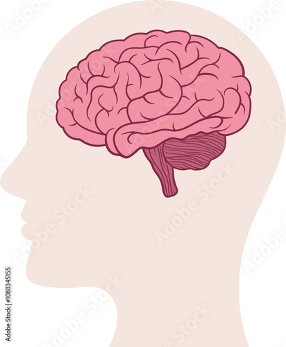 Brain clipart design illustration 