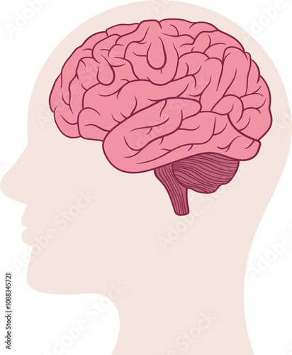 Brain clipart design illustration 