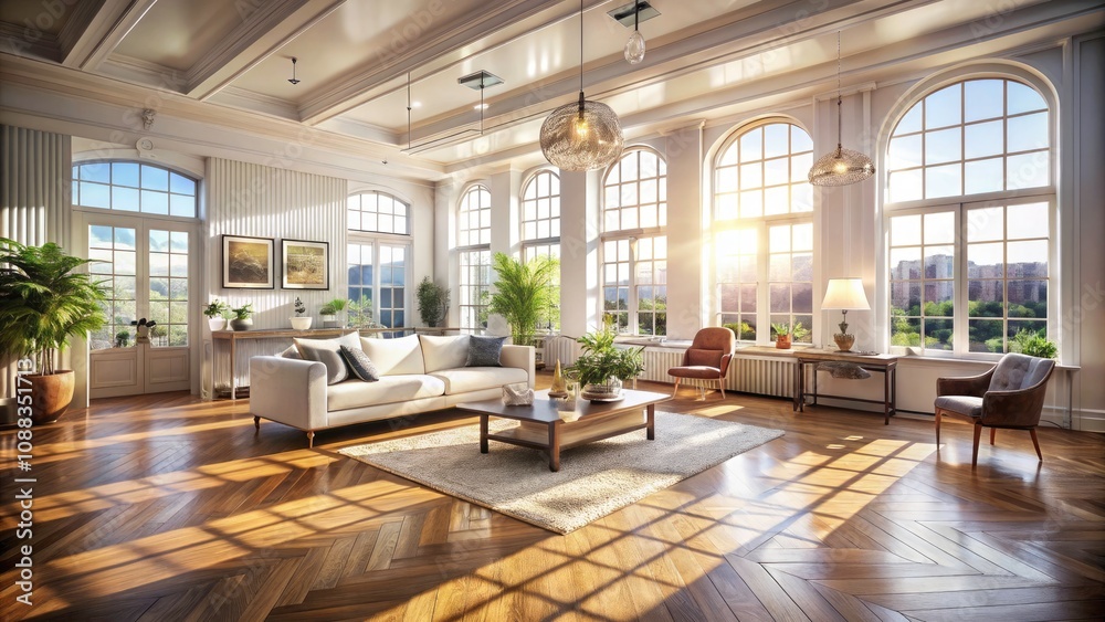Bright Spacious Room with Large Windows and Elegant White Walls Perfect for Interior Design and Furniture Showcase Bright Spacious Room with Large Windows and Elegant White Walls Perfect for Interior Design and Furniture Showcase