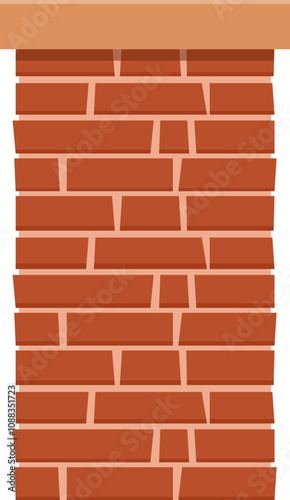 Brick chimney clipart design illustration