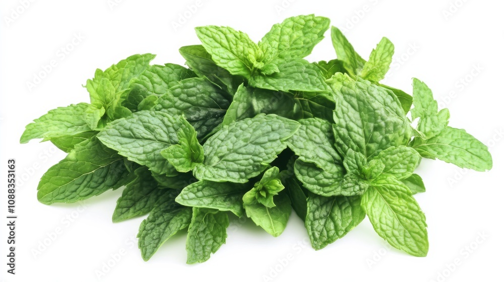 A bunch of fresh parsley with its bright green, curly leaves and aromatic scent, Each parsley’s vibrant color and subtle imperfections captured with precision