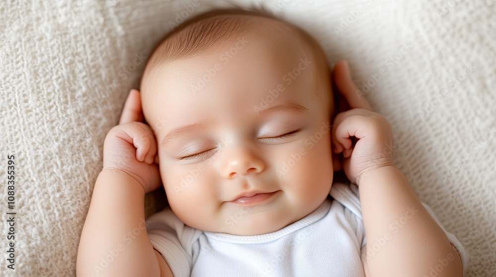 Peaceful Newborn Baby Resting on Parents' Lap Peaceful Newborn Baby Resting on Parents' Lap