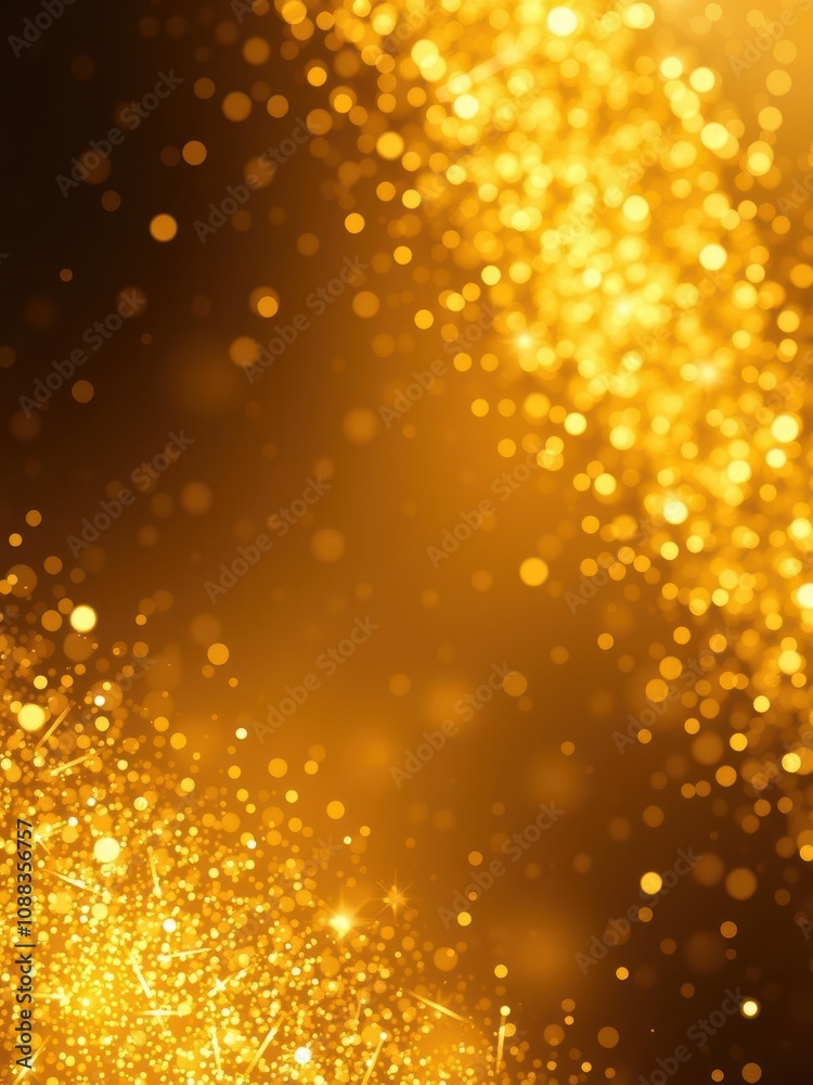 A dazzling backdrop of shimmering gold glitter particles creating an elegant and luxurious effect, glitter, bright A dazzling backdrop of shimmering gold glitter particles creating an elegant and luxurious effect, glitter, bright