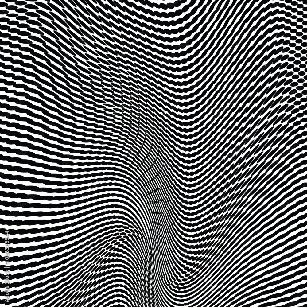 Wavy gradient halftone dots pattern texture background. Vector illustration
Wavy gradient halftone dots pattern texture background. Vector illustration