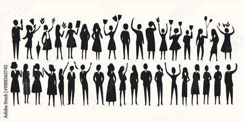 Silhouette illustration of people
