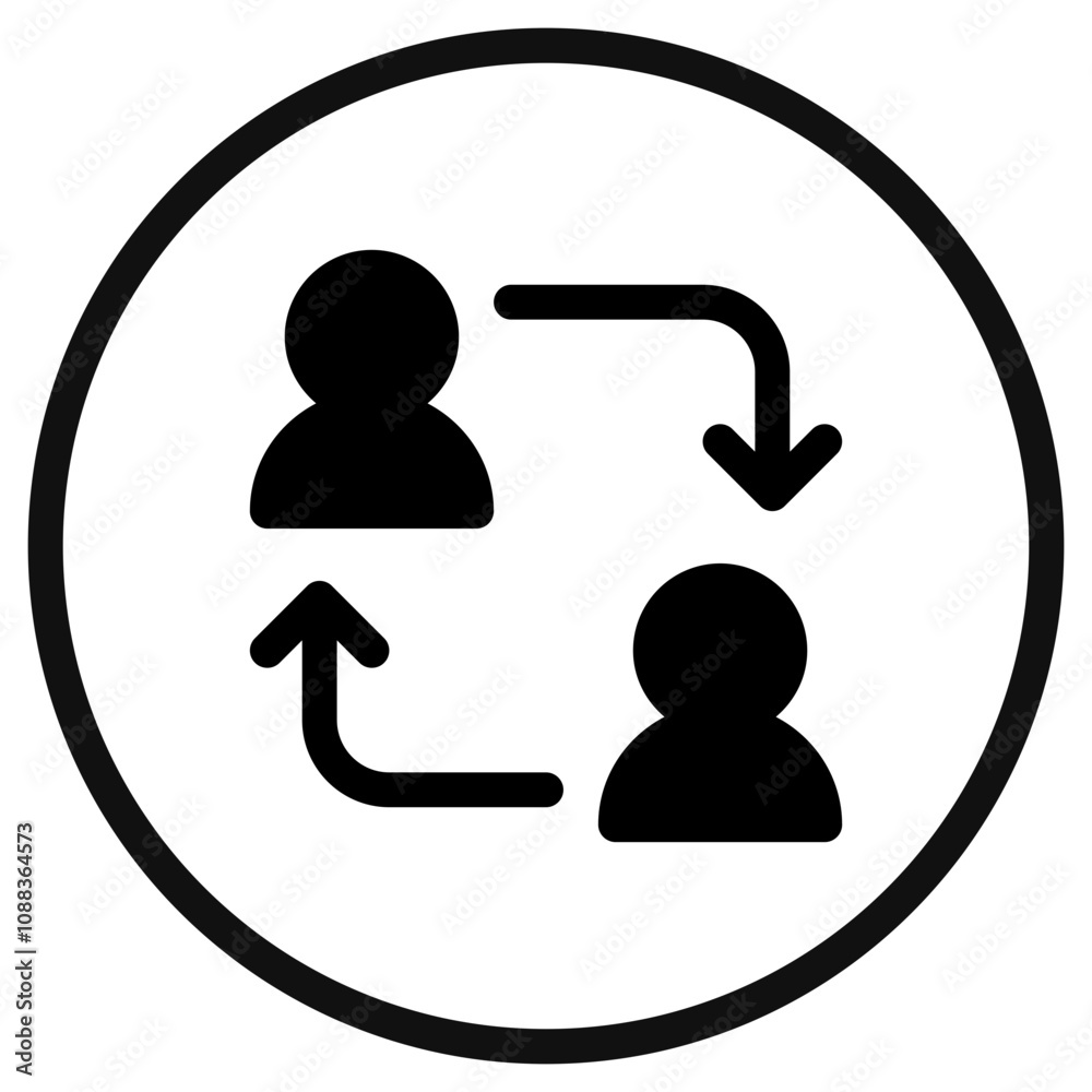 Editable employee turnover, account switch vector icon. Part of a big icon set family. Perfect for web and app interfaces, presentations, infographics, etc Editable employee turnover, account switch vector icon. Part of a big icon set family. Perfect for web and app interfaces, presentations, infographics, etc