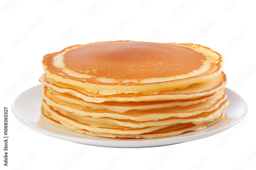 pancake isolated on transparent background. Generative ai pancake isolated on transparent background. Generative ai