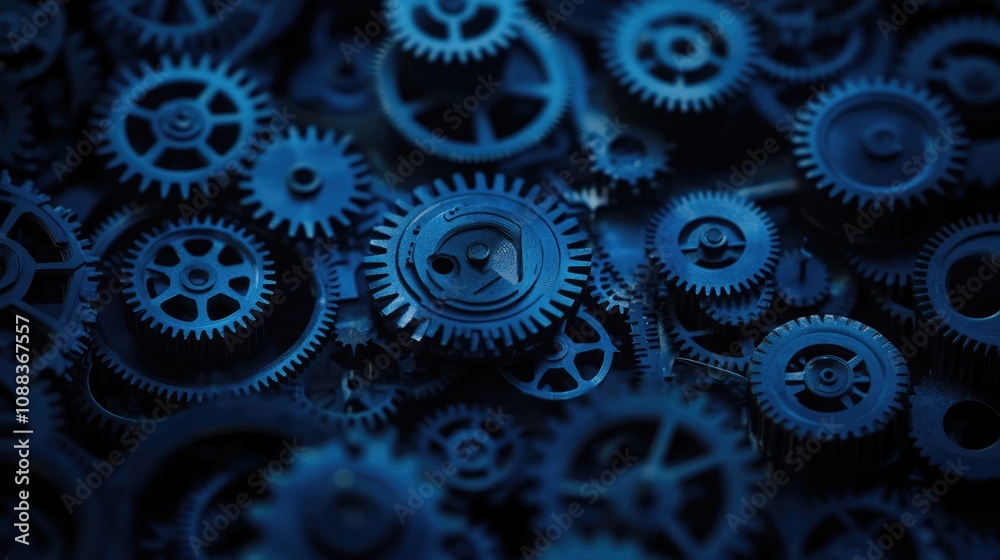 Blue Interlocking Gears: A Mechanical Symphony Blue Interlocking Gears: A Mechanical Symphony