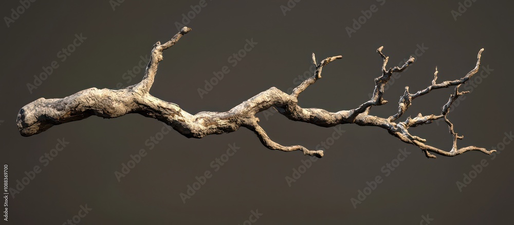 Nature's design of a tree branch rendered in 3D. Nature's design of a tree branch rendered in 3D.