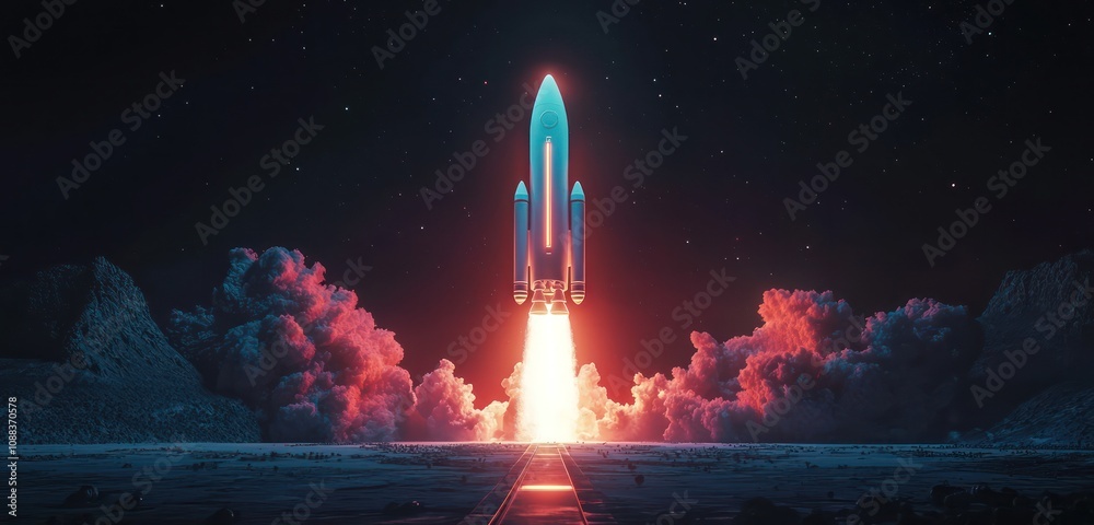 Fototapeta premium Red cubic cluster in polymer material visualized in 3D.