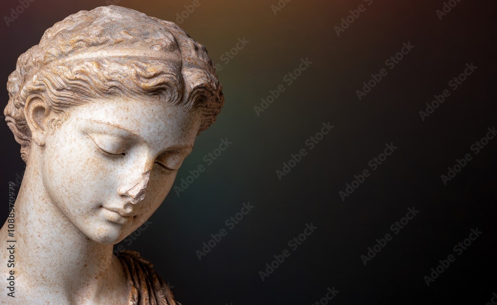 Closeup of a classical marble sculpture Closeup of a classical marble sculpture