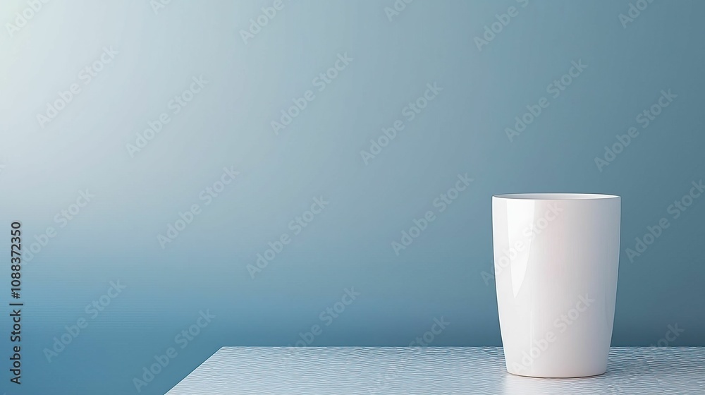 tumbler mockup and minimalist, A minimalist white cup sits on a textured surface, against a soft blue backdrop, creating a serene and modern aesthetic. tumbler mockup and minimalist, A minimalist white cup sits on a textured surface, against a soft blue backdrop, creating a serene and modern aesthetic.