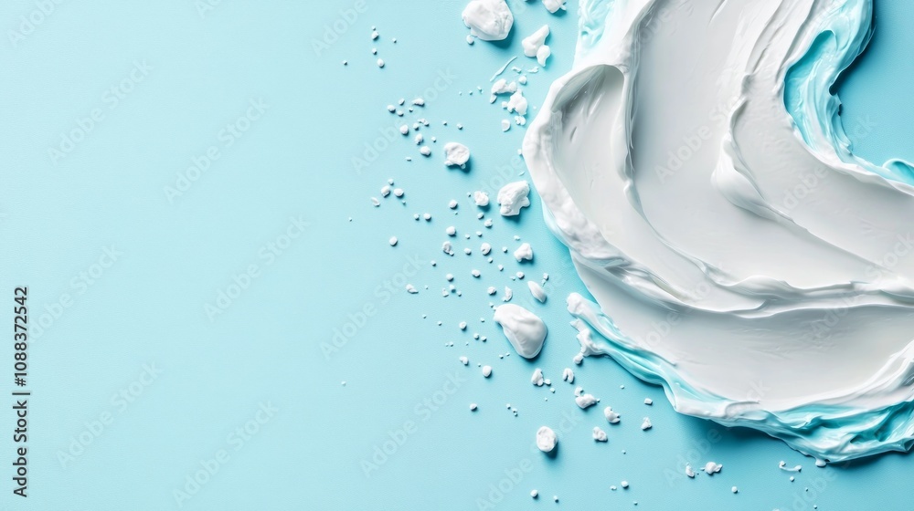 Abstract white swirl with blue background. Abstract white swirl with blue background.