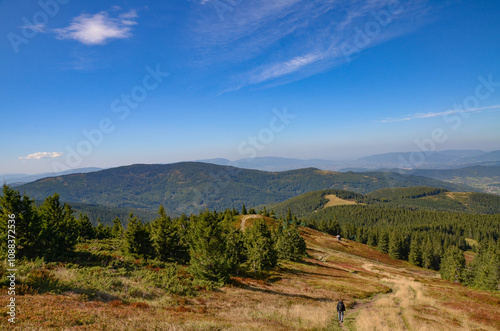 Fototapeta Naklejka Na Ścianę i Meble -  picturesque and wonderful views on the way to Pilsko in the Beskid Mountains