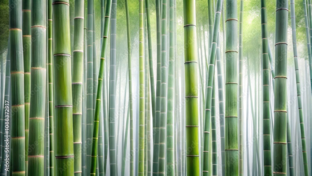 Serene Long Exposure of Bamboo Stalks in Muted Gray and Green Tones for a Natural Ambiance Serene Long Exposure of Bamboo Stalks in Muted Gray and Green Tones for a Natural Ambiance