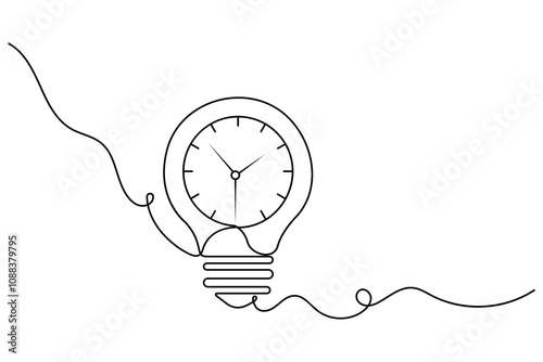 continuous one line drawing of earth hour isolate globe map simple vector icon