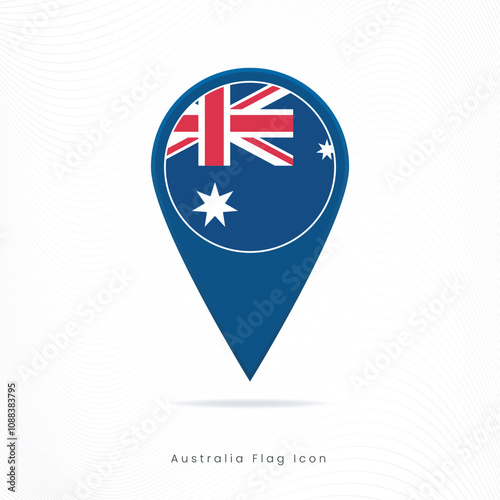 Australia flag location pin icon Free Download Australia flag location pin icon - GFXLoad