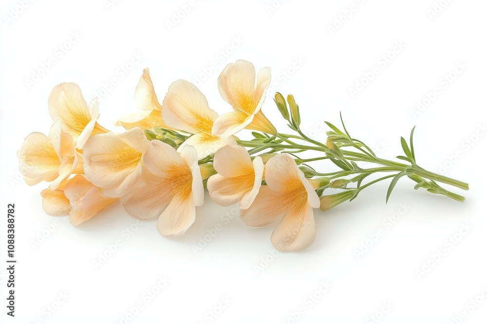 Fototapeta premium Light Peach Flowers with Stem.