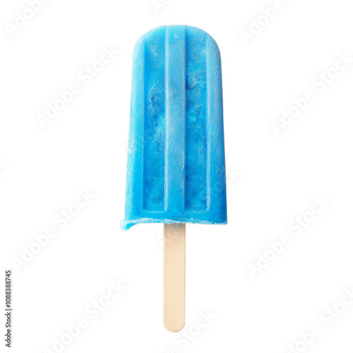 Blue popsicle isolated on transparent background