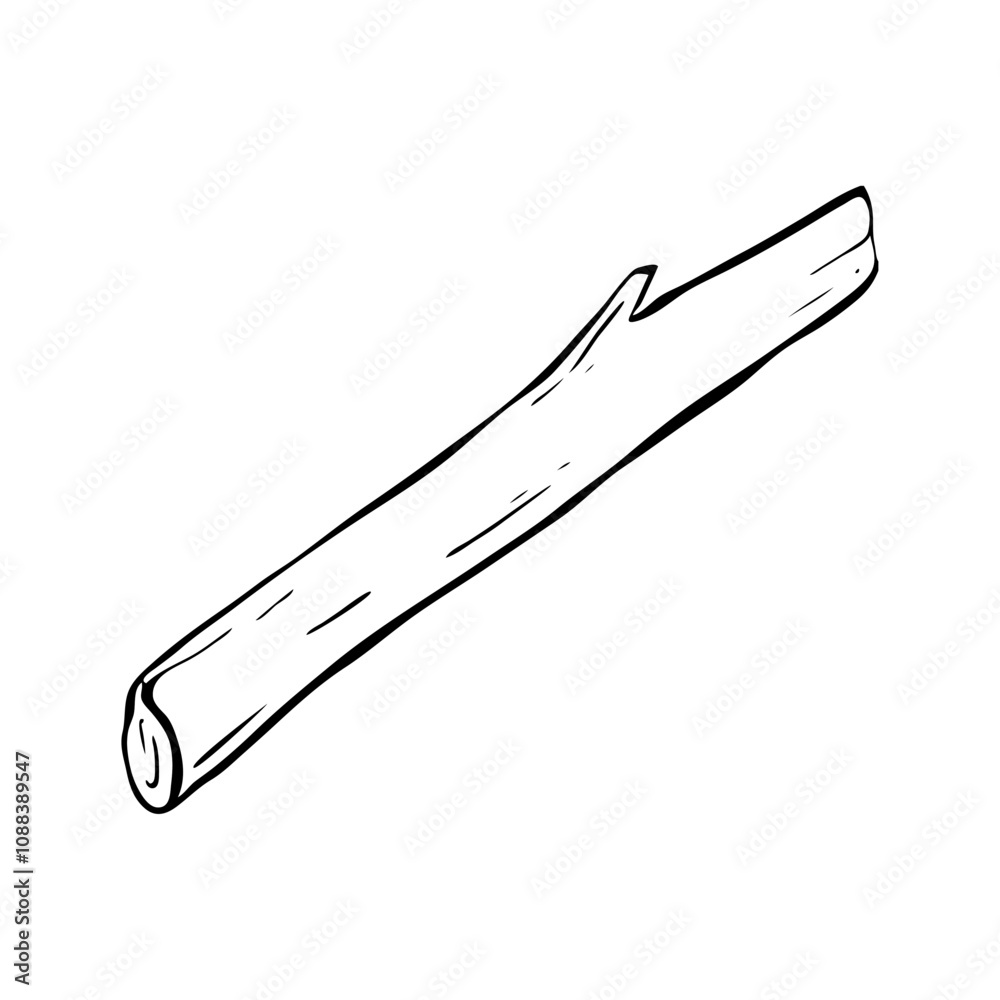 A Simple Twig or Stick Can Be Utilized for Various Nature Crafts and Outdoor Activities.Vector sketch illustration. Pet shop A Simple Twig or Stick Can Be Utilized for Various Nature Crafts and Outdoor Activities.Vector sketch illustration. Pet shop