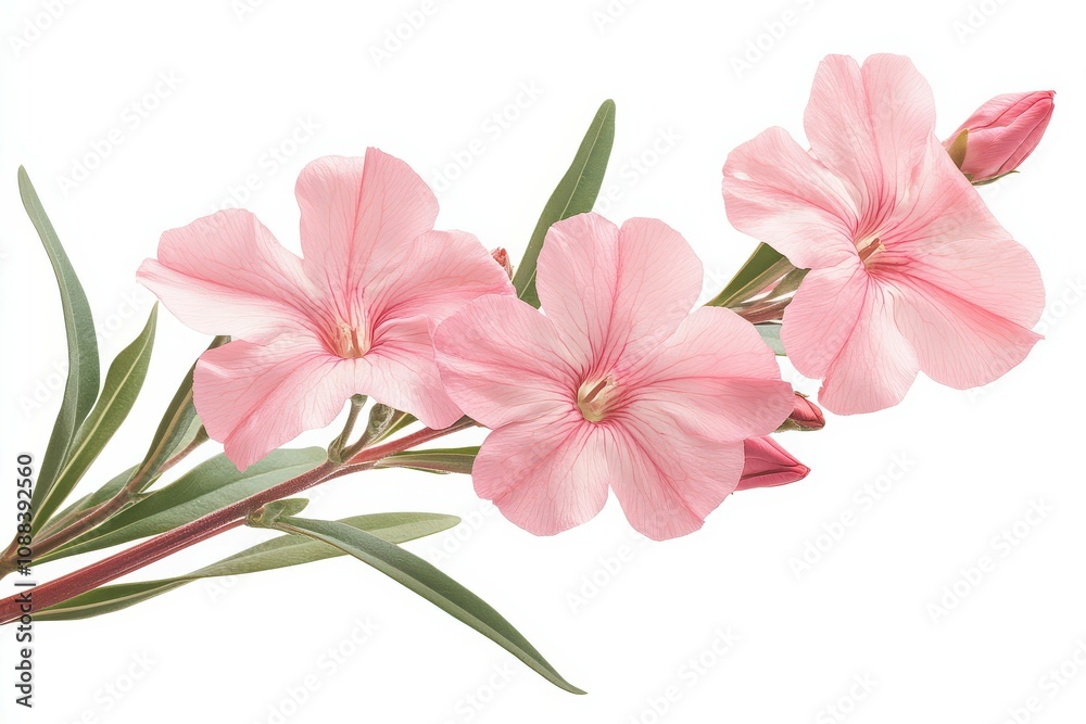 Pink Oleander Flowers Branch. Pink Oleander Flowers Branch.