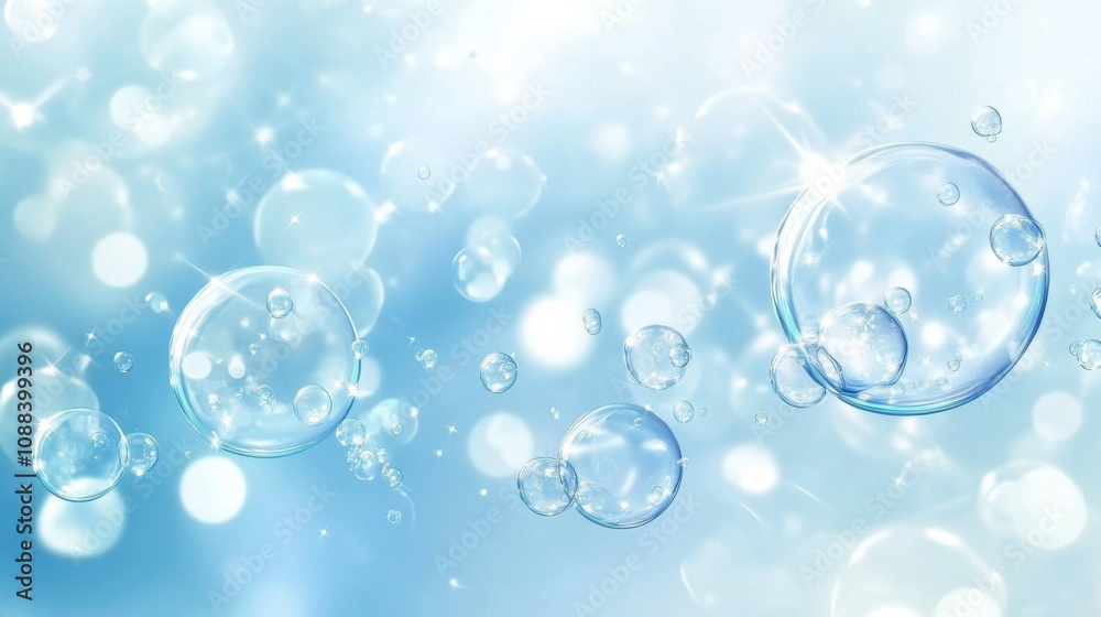 Aqua Purity: Realistic Illustration of Air Bubbles in Transparent Liquid, Beauty Care Collagen Serum Gel Texture Oil Drops Background. Aqua Purity: Realistic Illustration of Air Bubbles in Transparent Liquid, Beauty Care Collagen Serum Gel Texture Oil Drops Background.