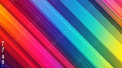 Colorful Abstract Background with Modern Rainbow Stripes