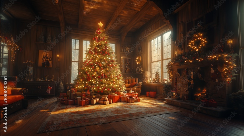 Christmas Day, they are in the house. There was a beautifully lit Christmas tree and a family Christmas Day, they are in the house. There was a beautifully lit Christmas tree and a family