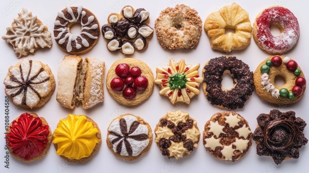 Assorted Christmas cookies. Assorted Christmas cookies.