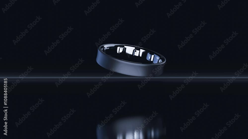 3d animation of smart rings; Wearable electronic devices that combine the elegance of traditional jewelry with the practicality of modern technology.
