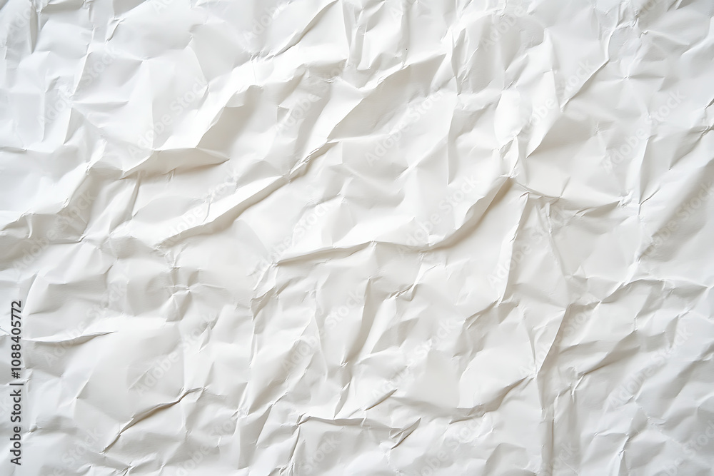 Abstract white crumpled and creased recycle paper texture background Abstract white crumpled and creased recycle paper texture background