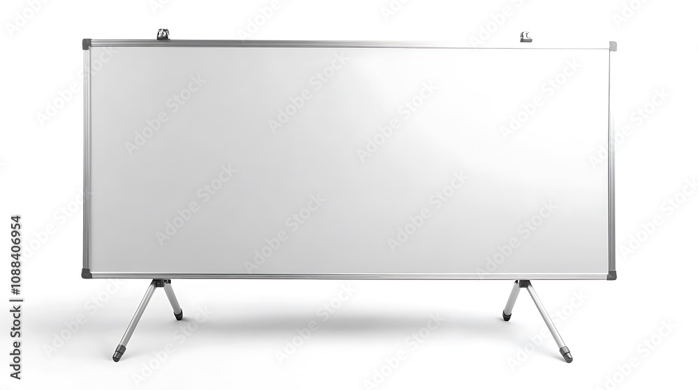 Blank Whiteboard on Tripod Stand