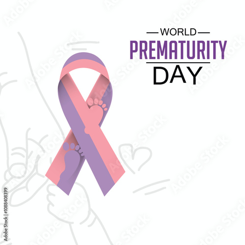 Vector illustration of a Background for World world Prematurity Day.