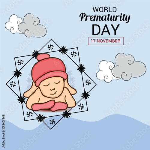 Vector illustration of a Background for World world Prematurity Day.