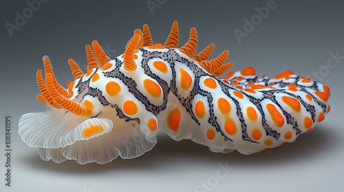 A Detailed Look at a Vibrant Nudibranch photo