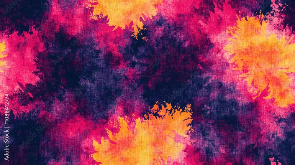 Seamless metraj tie dye pattern in vibrant batik style ideal for textile designs Seamless metraj tie dye pattern in vibrant batik style ideal for textile designs