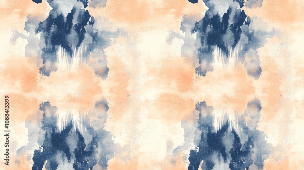 Seamless watercolor pattern featuring sandy tones and tie dye effects ideal for textile design and home decor Seamless watercolor pattern featuring sandy tones and tie dye effects ideal for textile design and home decor