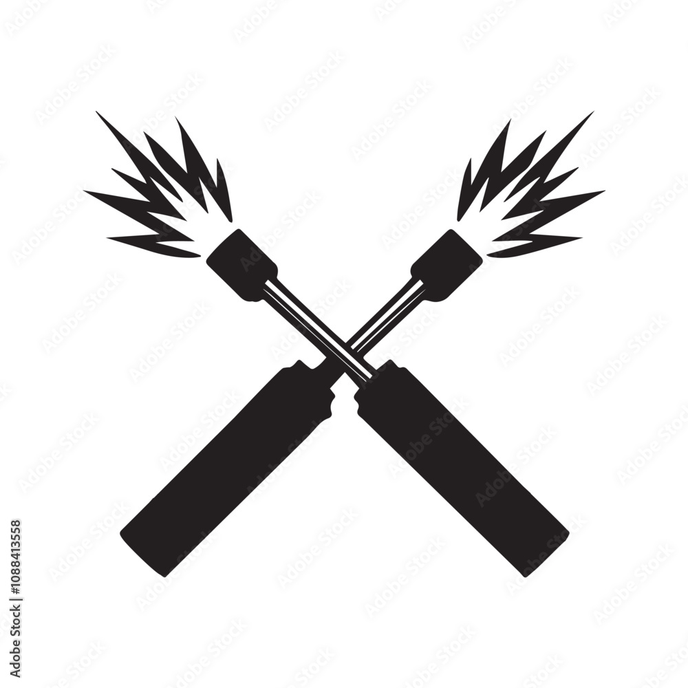 Obraz premium Welder silhouette clipart design